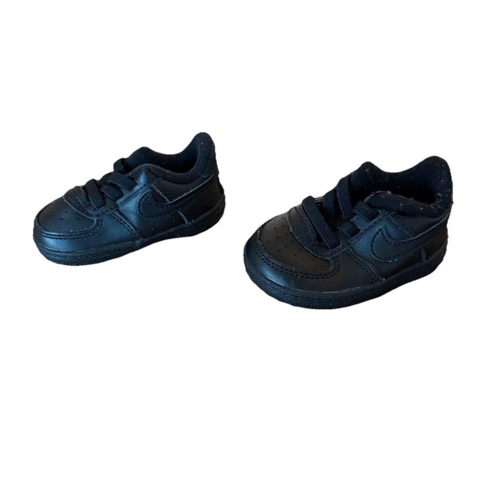 Nike Force 1 Crib Sneakers Slip-On Black Baby Size 2C Sporty Athletic Classic